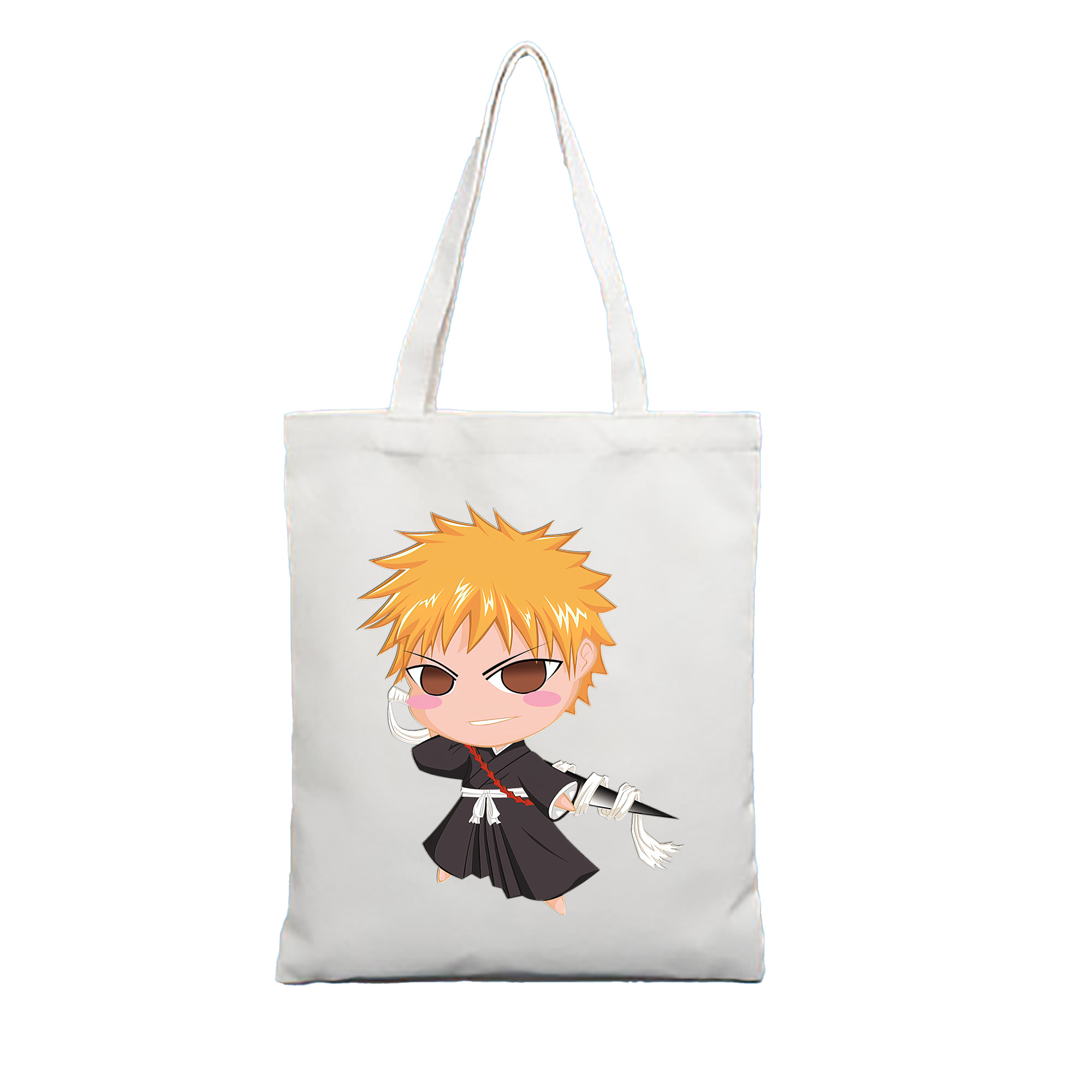 （画像用） ブリーチ 黒崎一護（くろさき いちご）BLEACH Kurosaki Ichigo 縦型キャンバス生地手提げバッグ　トートバッグ