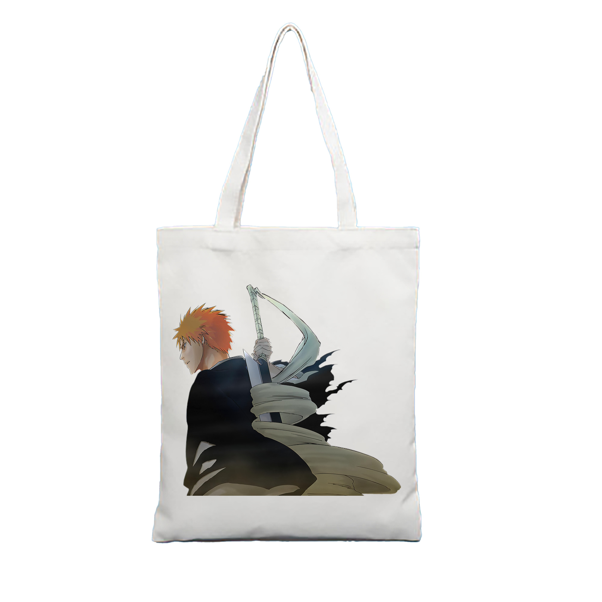 （画像用） ブリーチ 黒崎一護（くろさき いちご）BLEACH Kurosaki Ichigo 縦型キャンバス生地手提げバッグ　トートバッグ