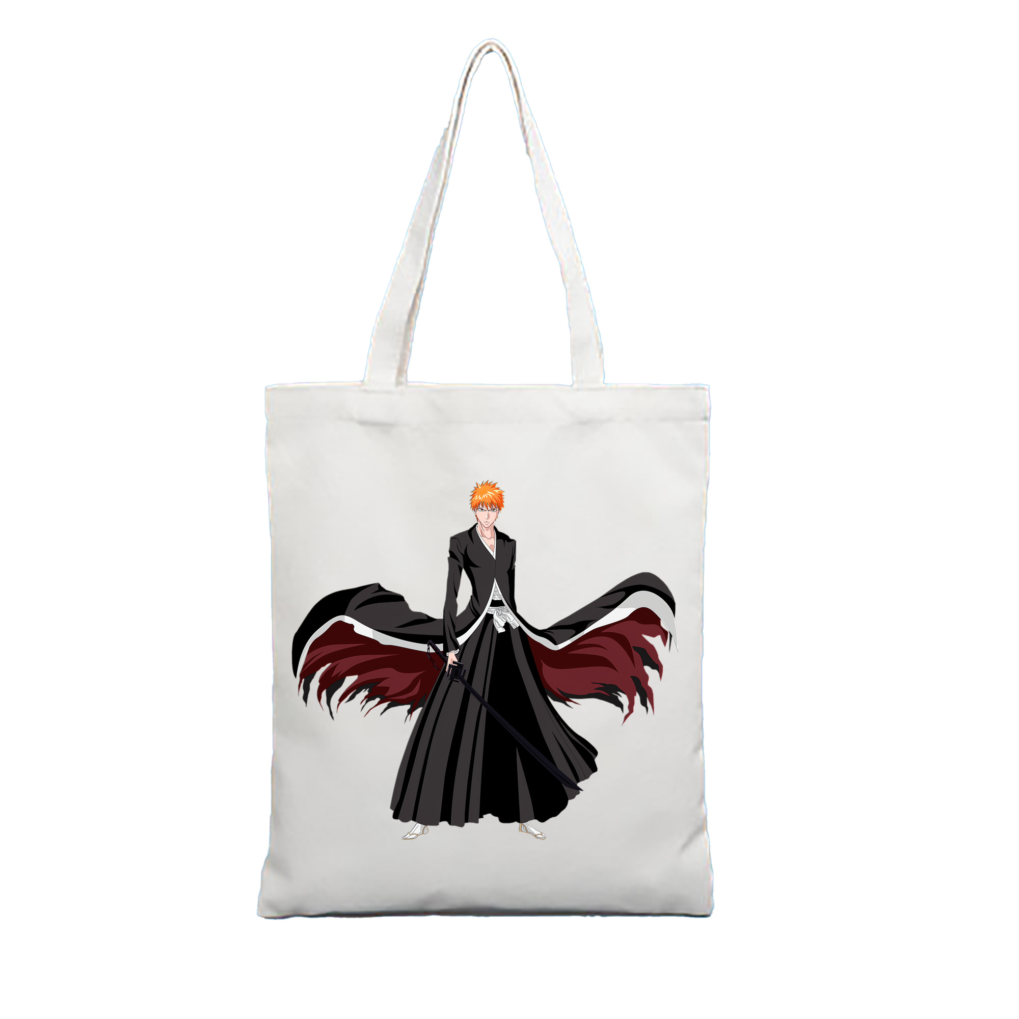 （画像用） ブリーチ 黒崎一護（くろさき いちご）BLEACH Kurosaki Ichigo 縦型キャンバス生地手提げバッグ　トートバッグ