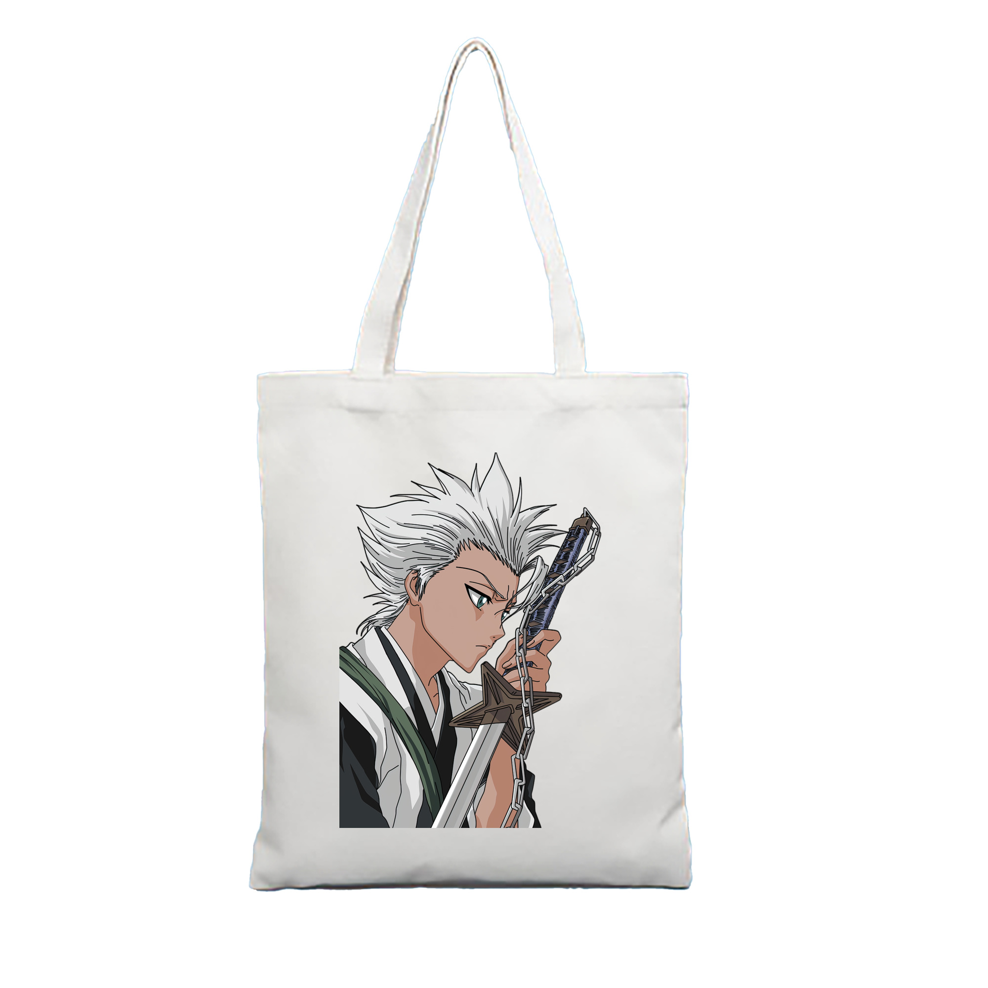 （画像用） ブリーチ 日番谷冬獅郎（ひつがや とうしろう） BLEACH Hitsugaya Toushirou 縦型キャンバス生地手提げバッグ　トートバッグ