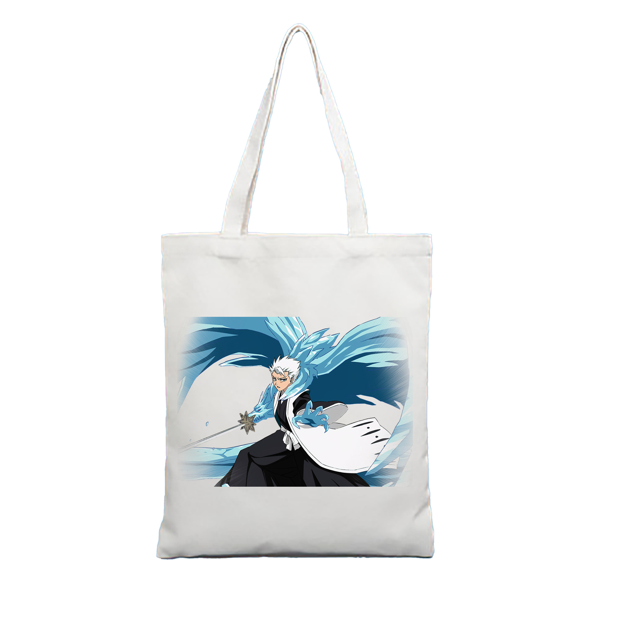 （画像用） ブリーチ 日番谷冬獅郎（ひつがや とうしろう） BLEACH Hitsugaya Toushirou 縦型キャンバス生地手提げバッグ　トートバッグ