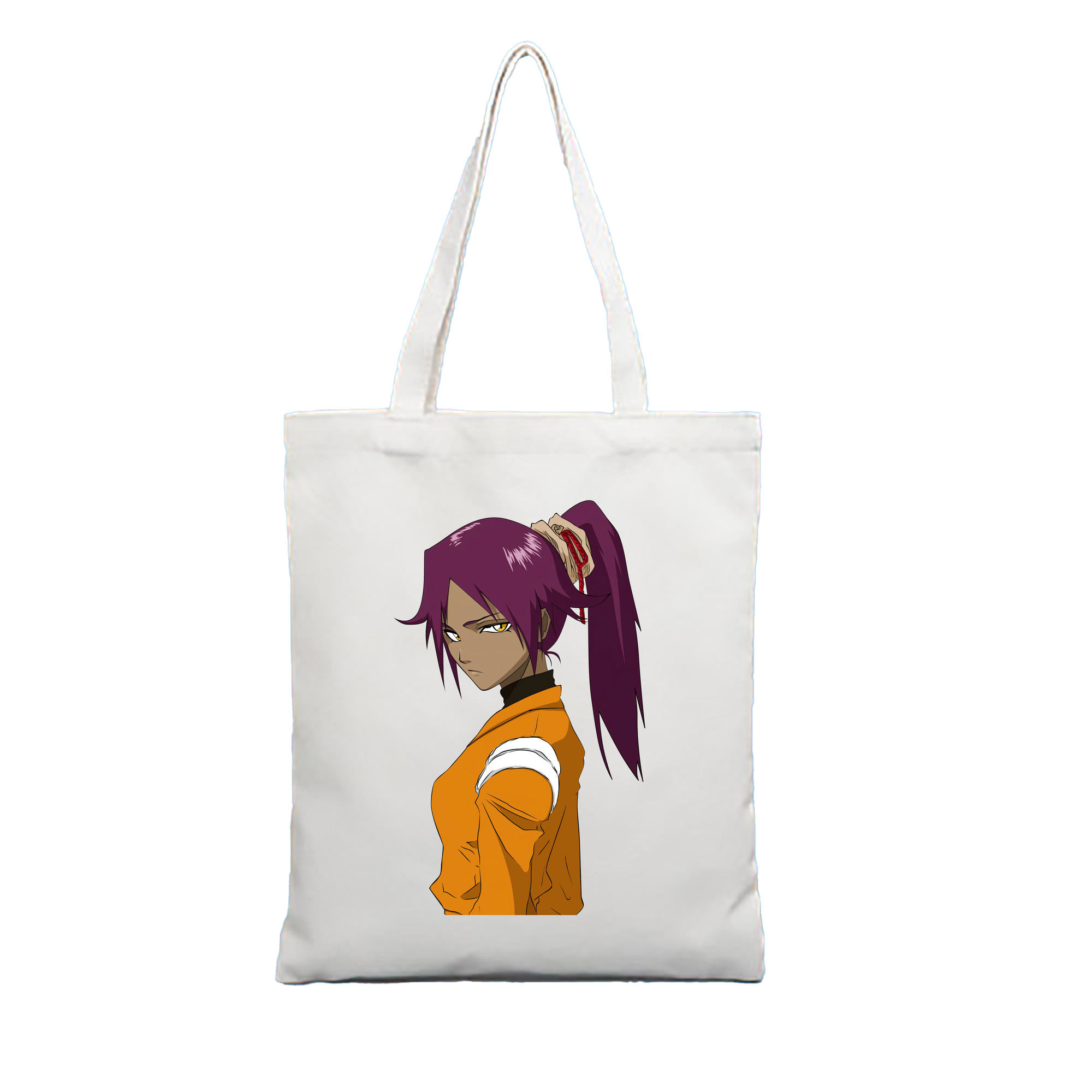 （画像用） ブリーチ 四楓院 夜一（しほういん よるいち） BLEACH Shihouin Yoruichi 縦型キャンバス生地手提げバッグ　トートバッグ