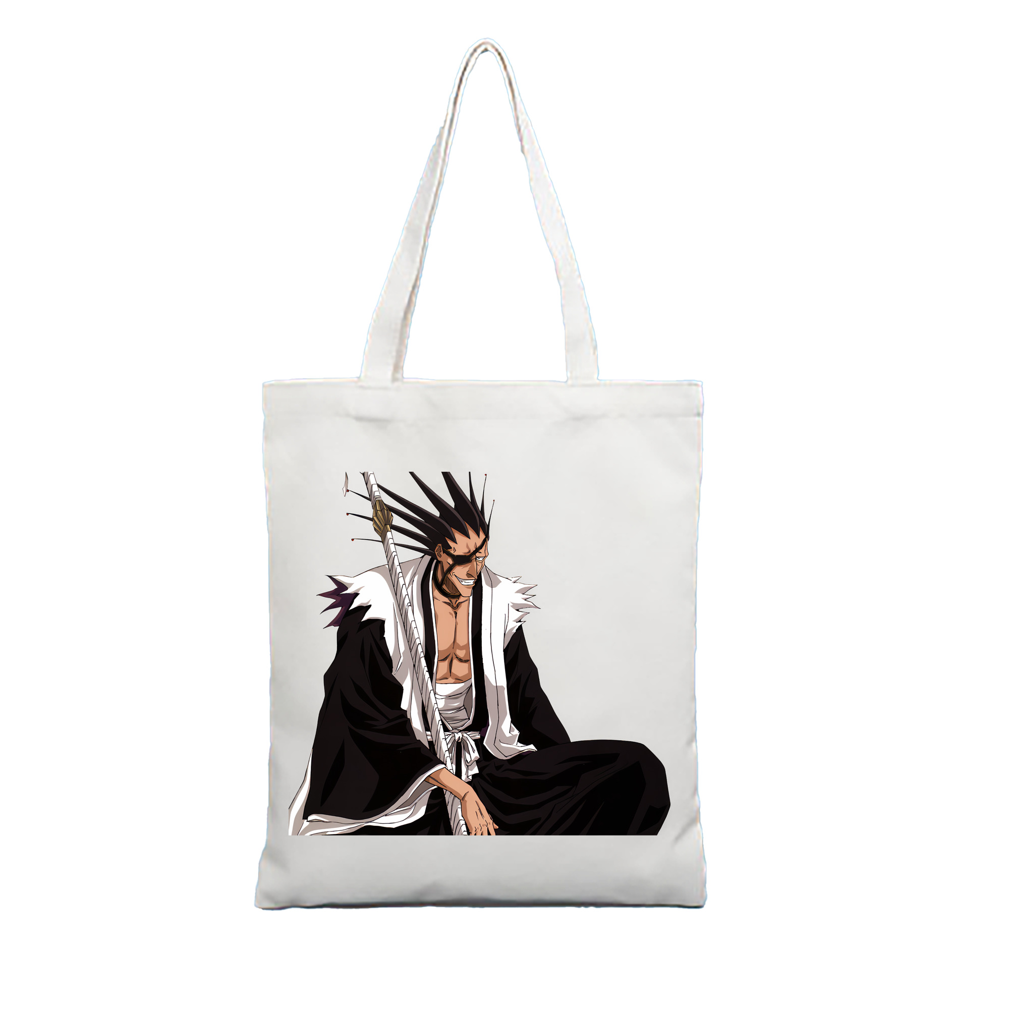 （画像用） ブリーチ ざらき けんぱち BLEACH Zaraki Kenpachi 縦型キャンバス生地手提げバッグ　トートバッグ