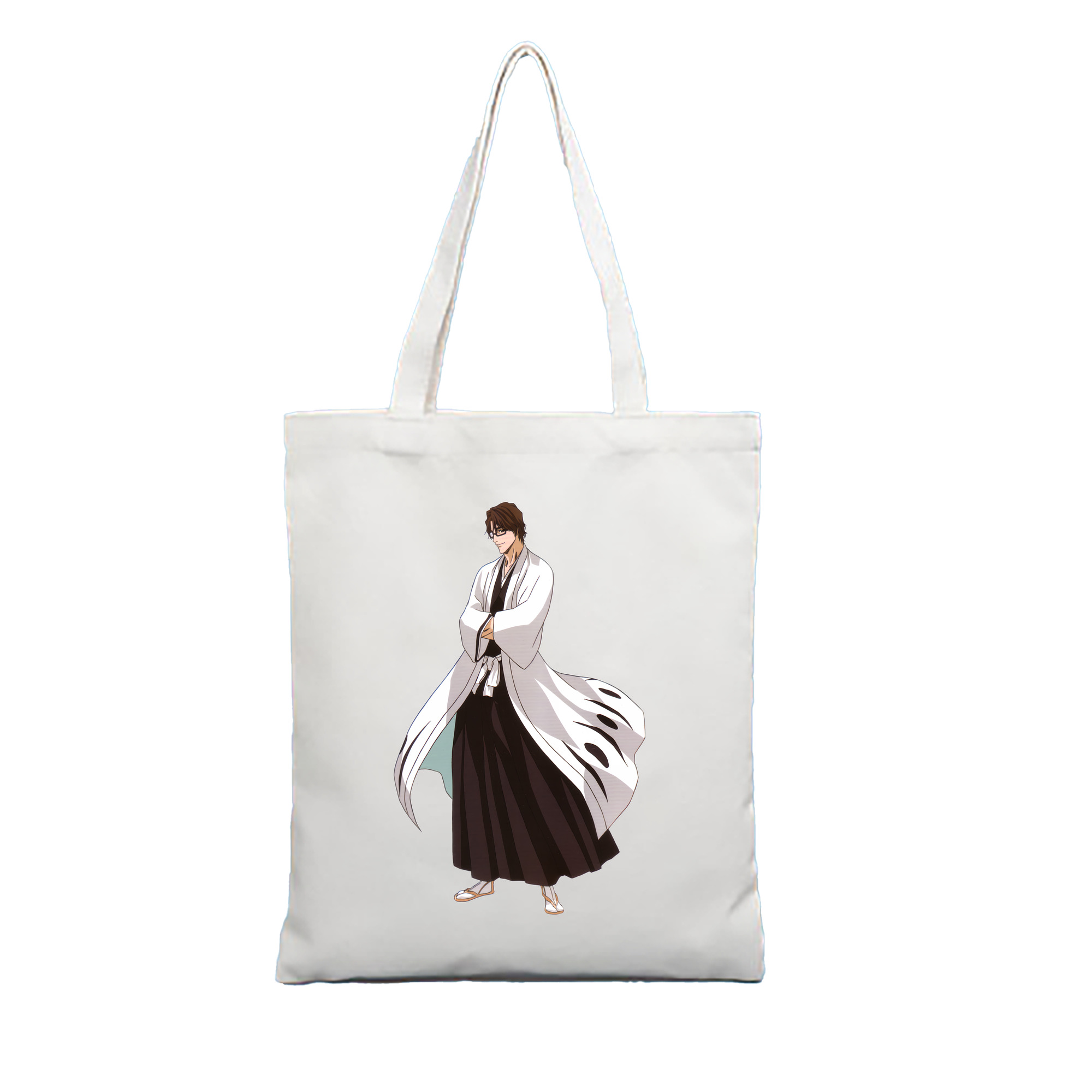 （画像用） ブリーチ 藍染 惣右介（あいぜん そうすけ） BLEACH Aizen Sousuke 縦型キャンバス生地手提げバッグ　トートバッグ