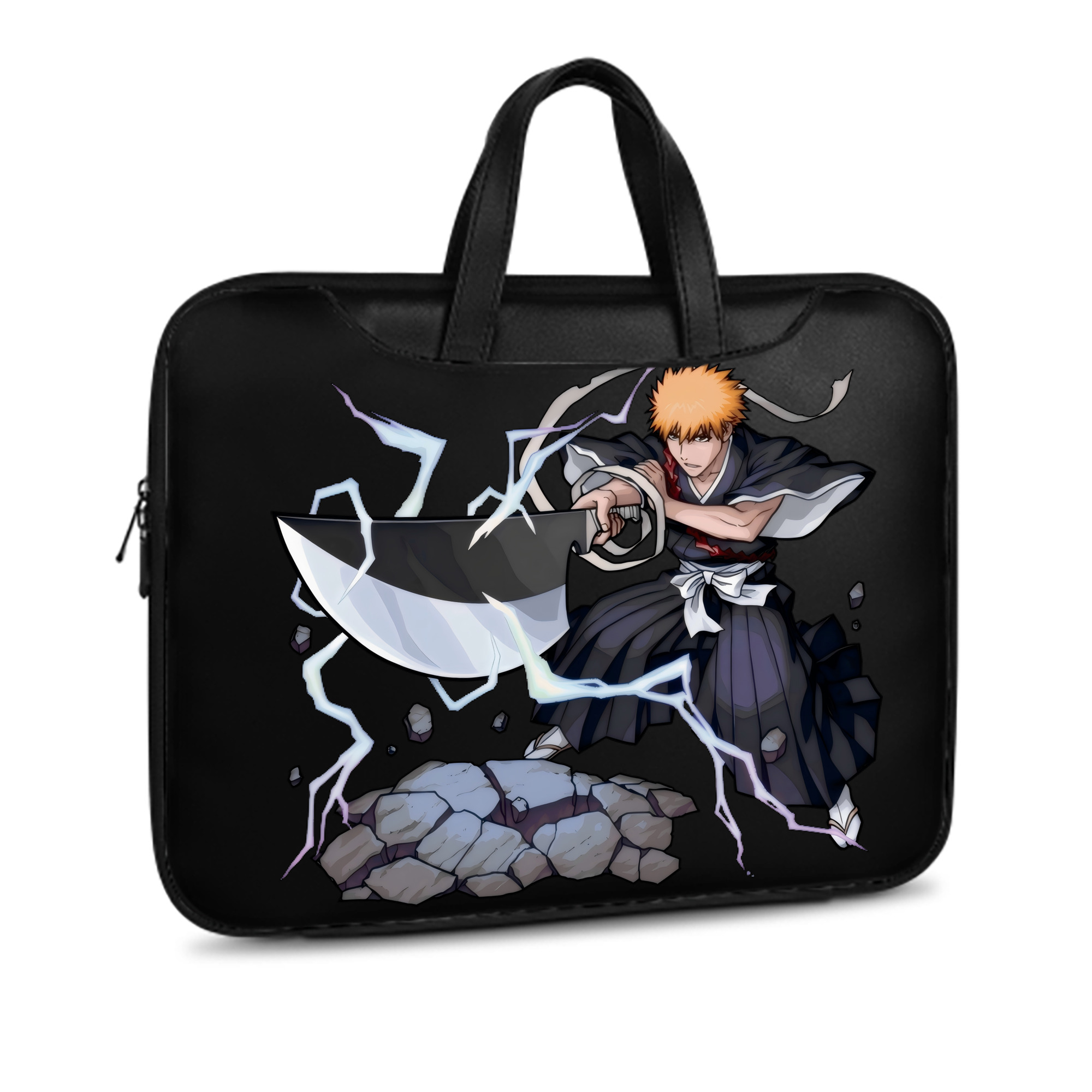 （画像用） ブリーチ 黒崎一護（くろさき いちご）BLEACH Kurosaki Ichigo レザーラップトップバッグ　ノートパソコンケース