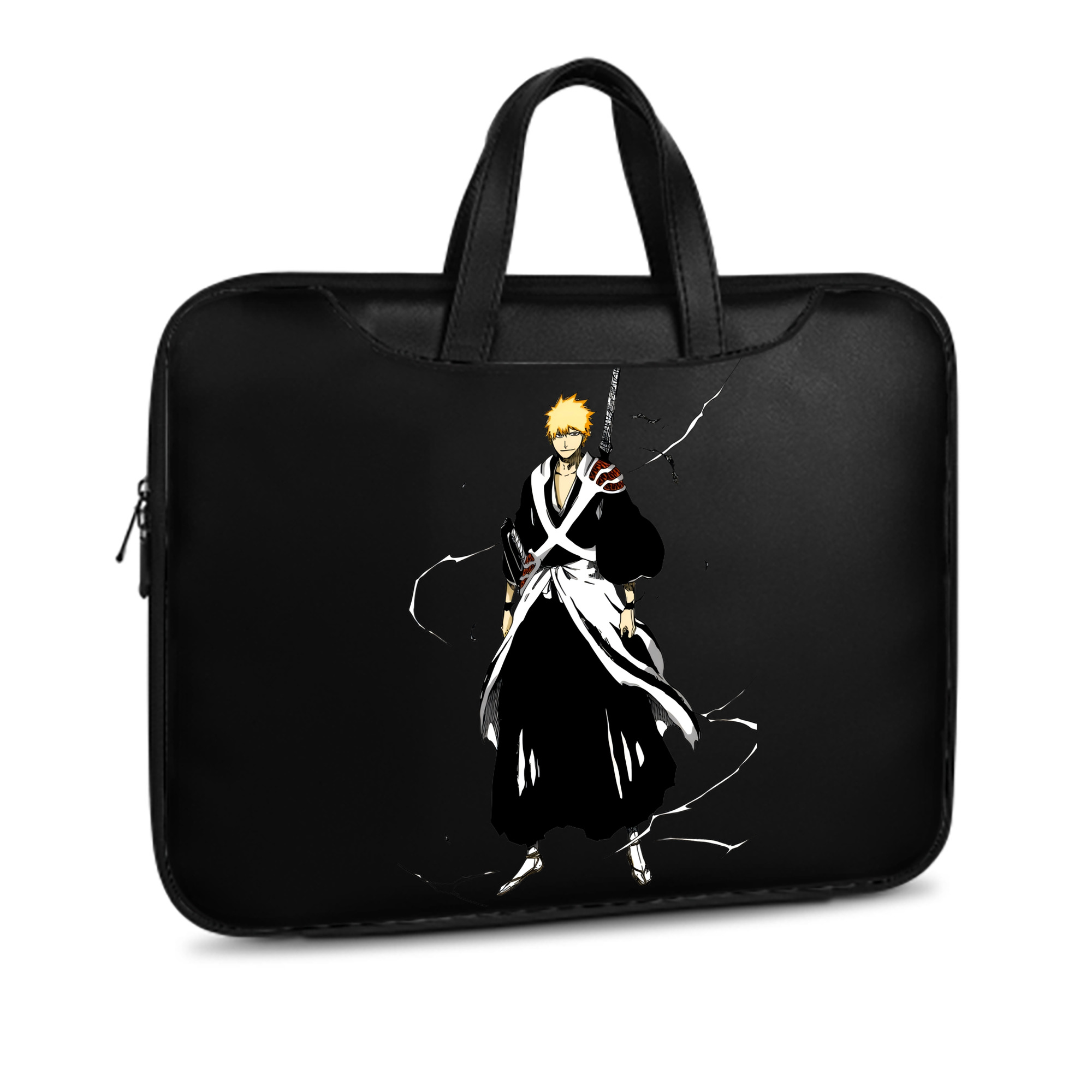 （画像用） ブリーチ 黒崎一護（くろさき いちご）BLEACH Kurosaki Ichigo レザーラップトップバッグ　ノートパソコンケース