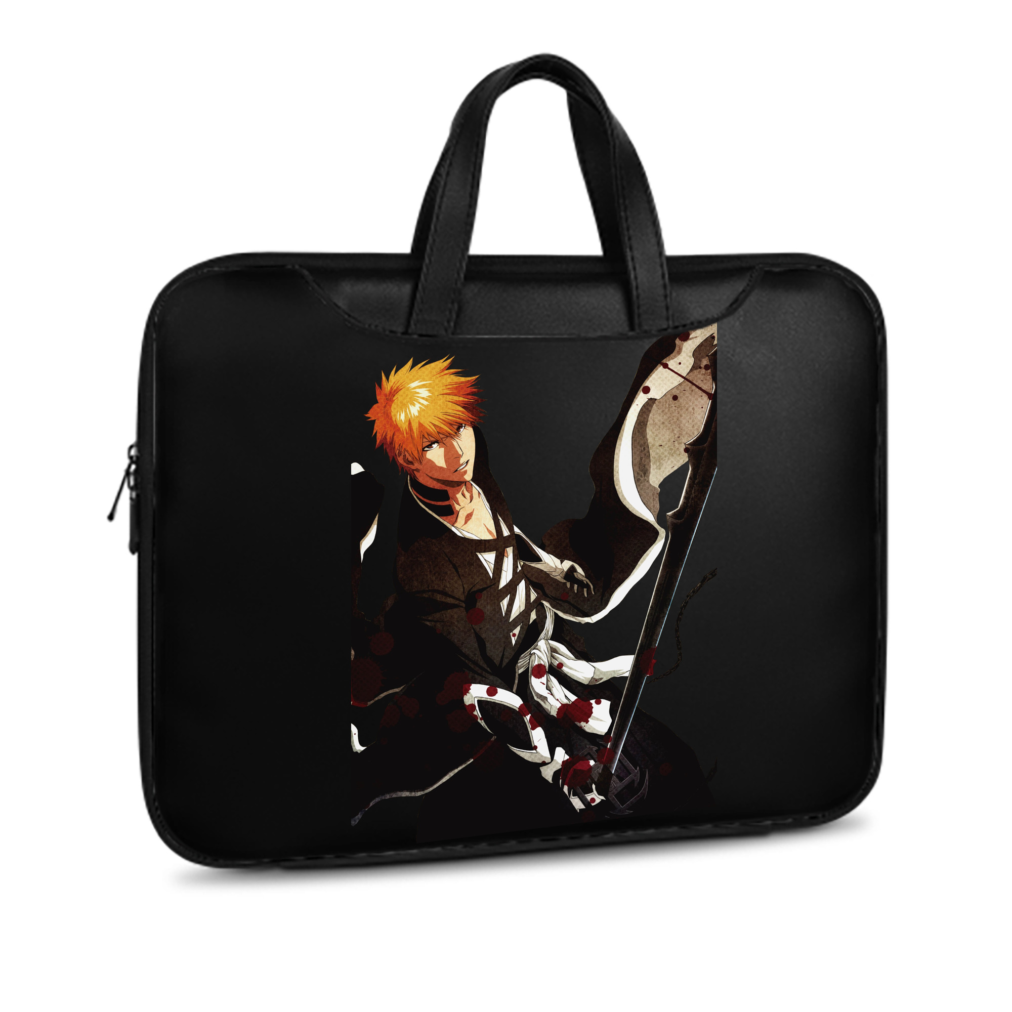 （画像用） ブリーチ 黒崎一護（くろさき いちご）BLEACH Kurosaki Ichigo レザーラップトップバッグ　ノートパソコンケース