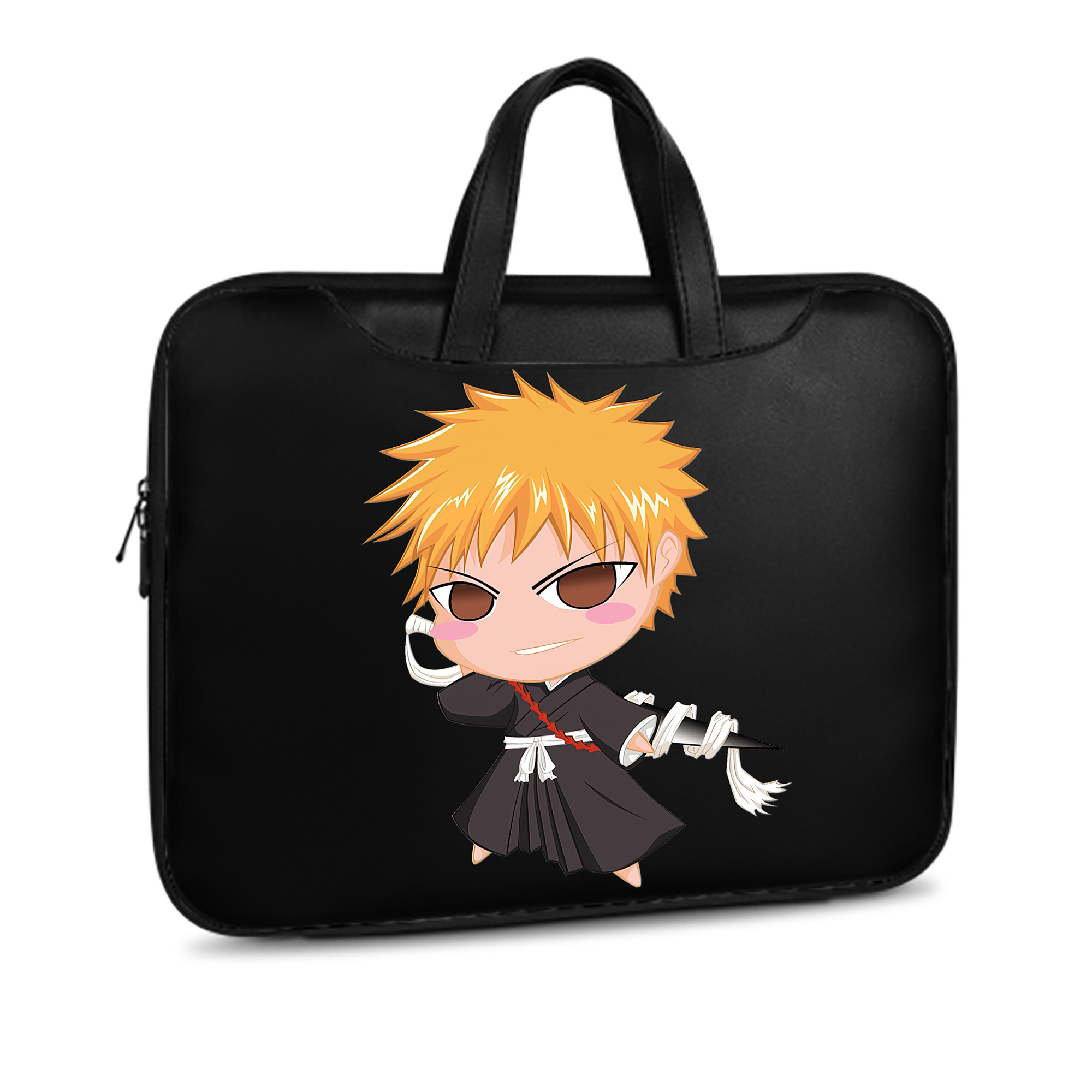 （画像用） ブリーチ 黒崎一護（くろさき いちご）BLEACH Kurosaki Ichigo レザーラップトップバッグ　ノートパソコンケース