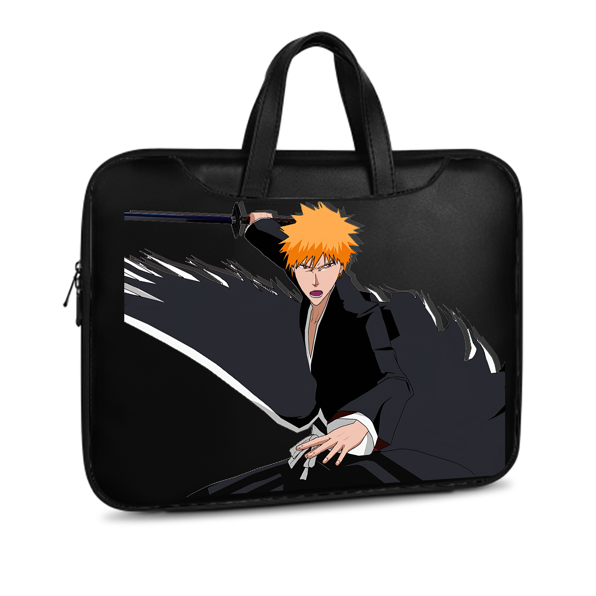 （画像用） ブリーチ 黒崎一護（くろさき いちご）BLEACH Kurosaki Ichigo レザーラップトップバッグ　ノートパソコンケース
