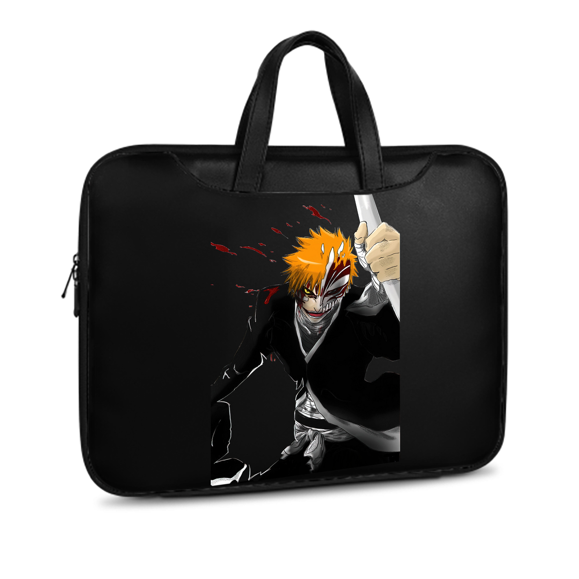 （画像用） ブリーチ 黒崎一護（くろさき いちご）BLEACH Kurosaki Ichigo レザーラップトップバッグ　ノートパソコンケース