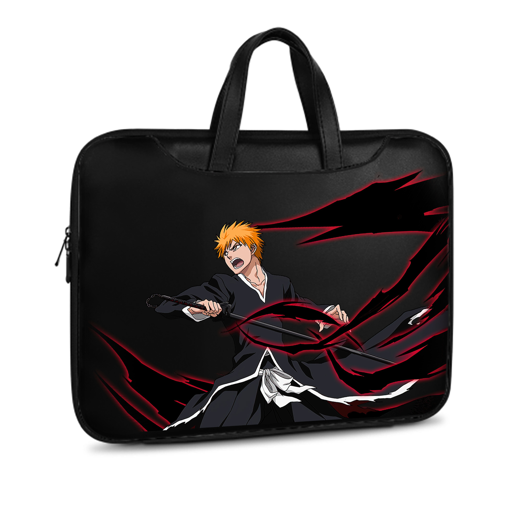 （画像用） ブリーチ 黒崎一護（くろさき いちご）BLEACH Kurosaki Ichigo レザーラップトップバッグ　ノートパソコンケース