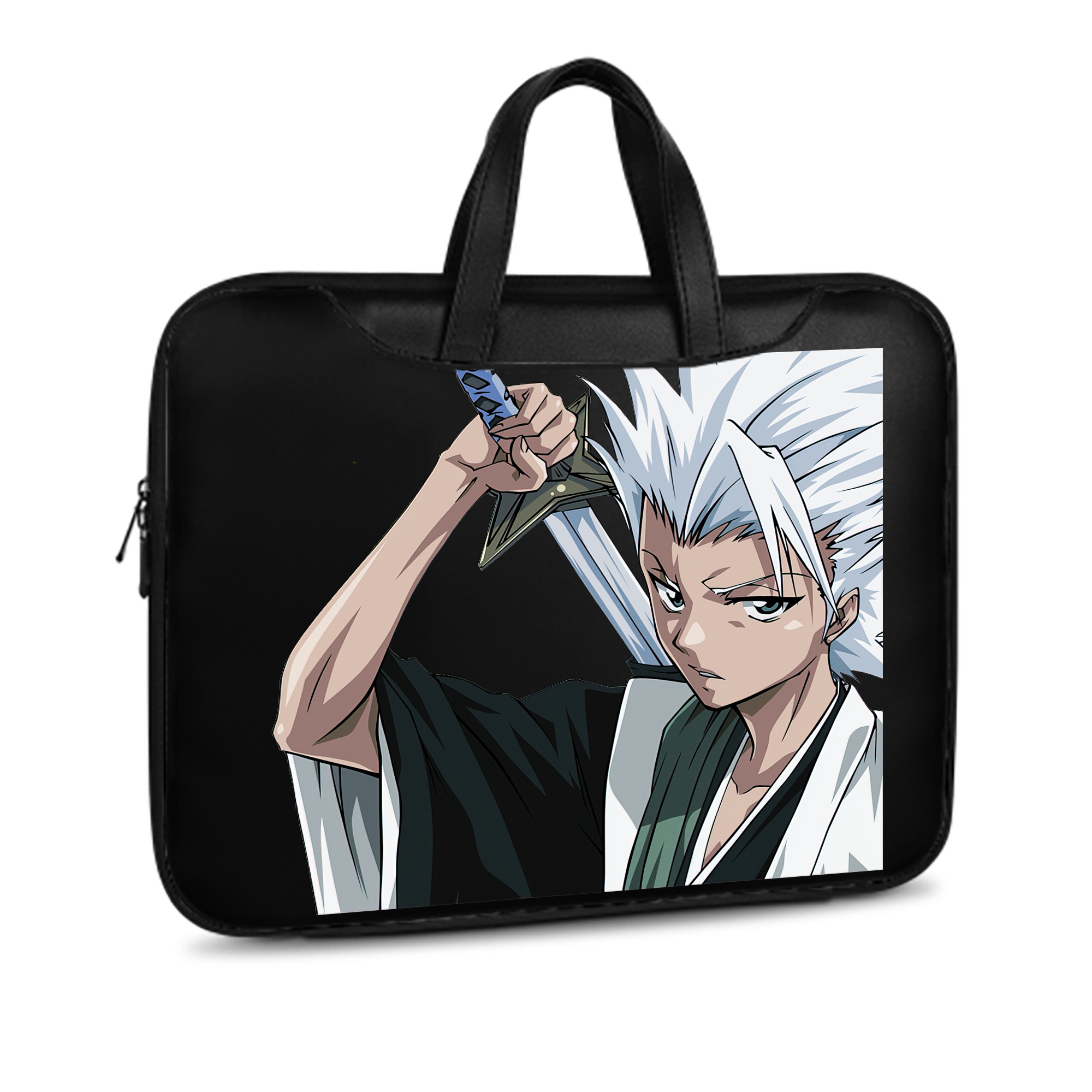 （画像用） ブリーチ 日番谷冬獅郎（ひつがや とうしろう） BLEACH Hitsugaya Toushirou レザーラップトップバッグ　ノートパソコンケース