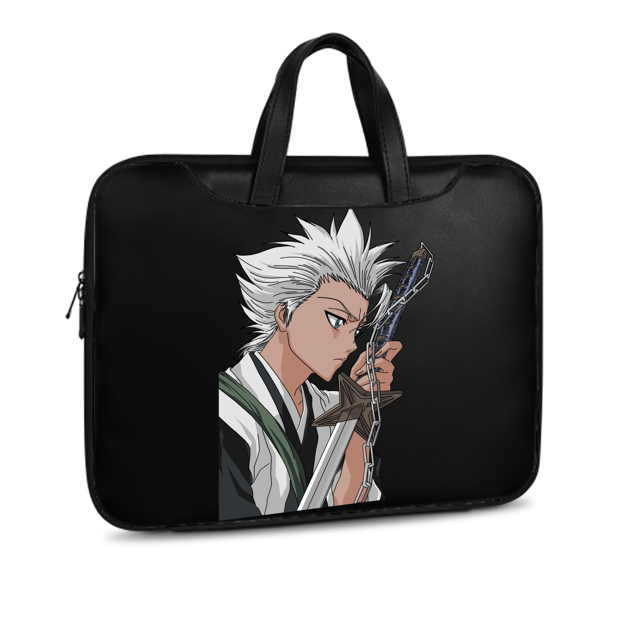 （画像用） ブリーチ 日番谷冬獅郎（ひつがや とうしろう） BLEACH Hitsugaya Toushirou レザーラップトップバッグ　ノートパソコンケース