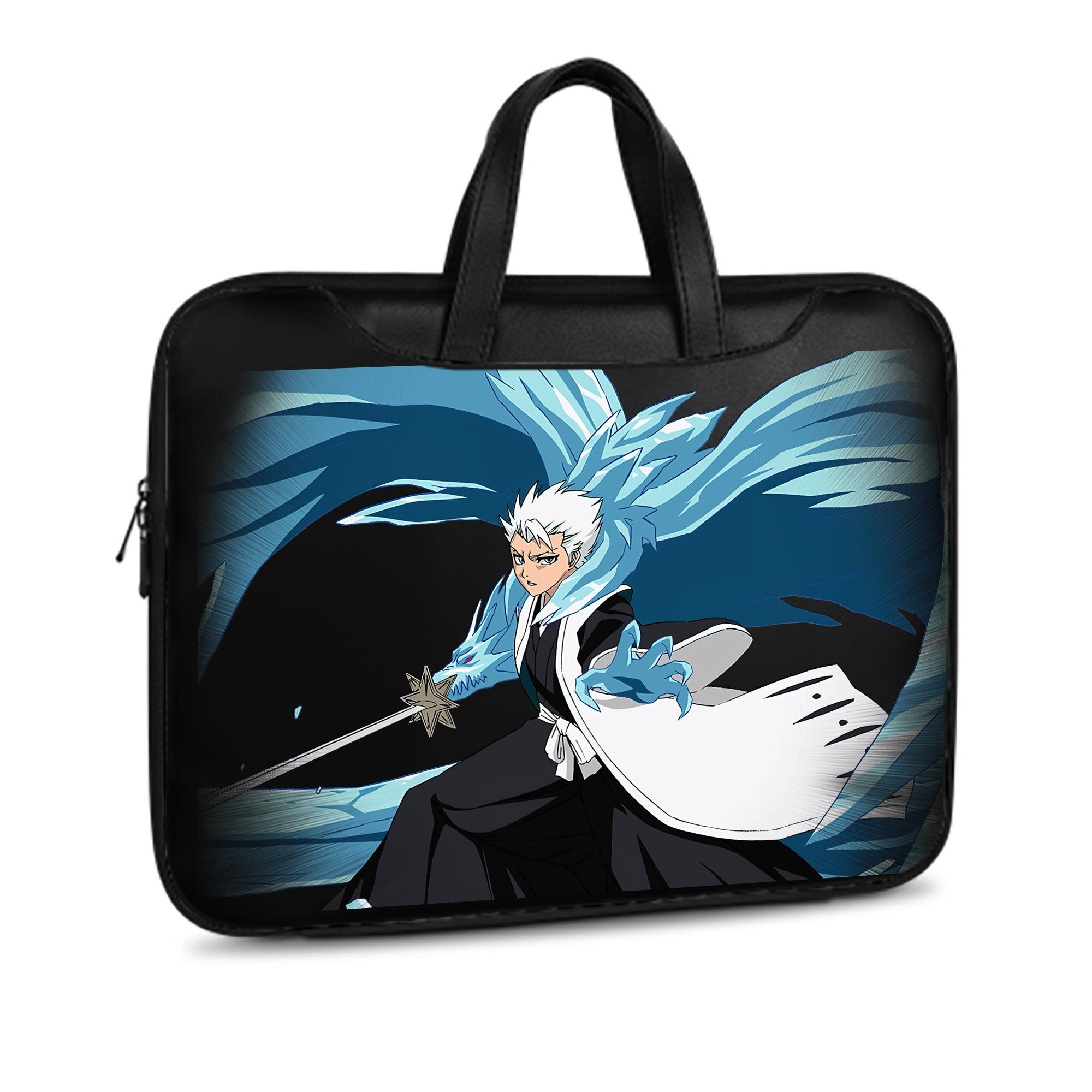 （画像用） ブリーチ 日番谷冬獅郎（ひつがや とうしろう） BLEACH Hitsugaya Toushirou レザーラップトップバッグ　ノートパソコンケース