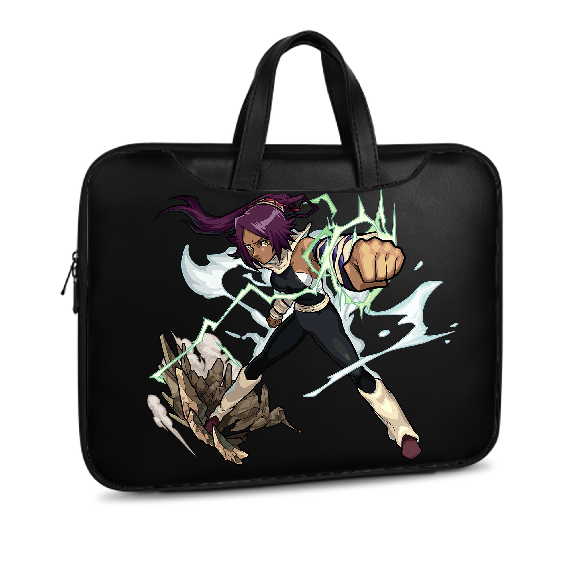 （画像用） ブリーチ 四楓院 夜一（しほういん よるいち） BLEACH Shihouin Yoruichi レザーラップトップバッグ　ノートパソコンケース