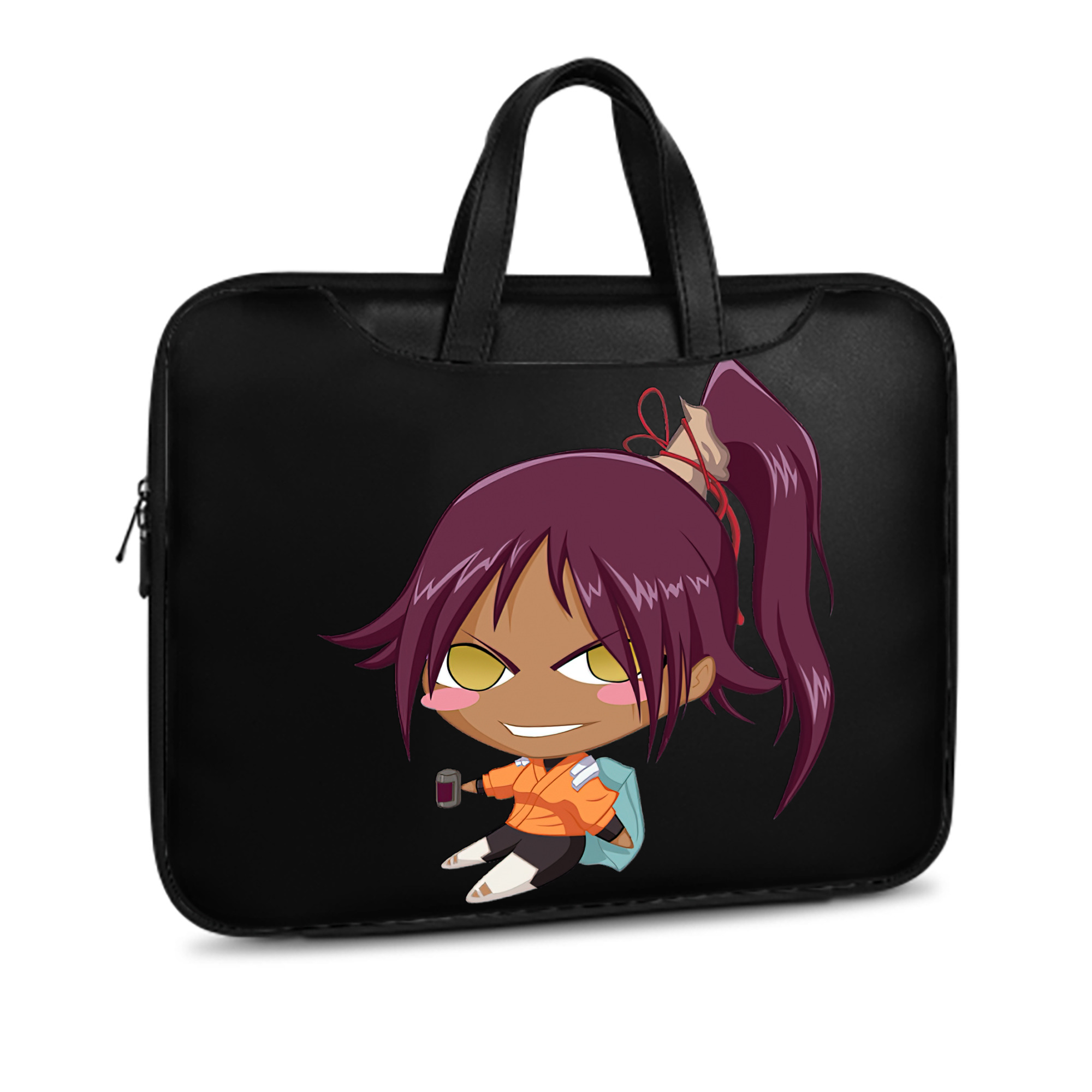 （画像用） ブリーチ 四楓院 夜一（しほういん よるいち） BLEACH Shihouin Yoruichi レザーラップトップバッグ　ノートパソコンケース