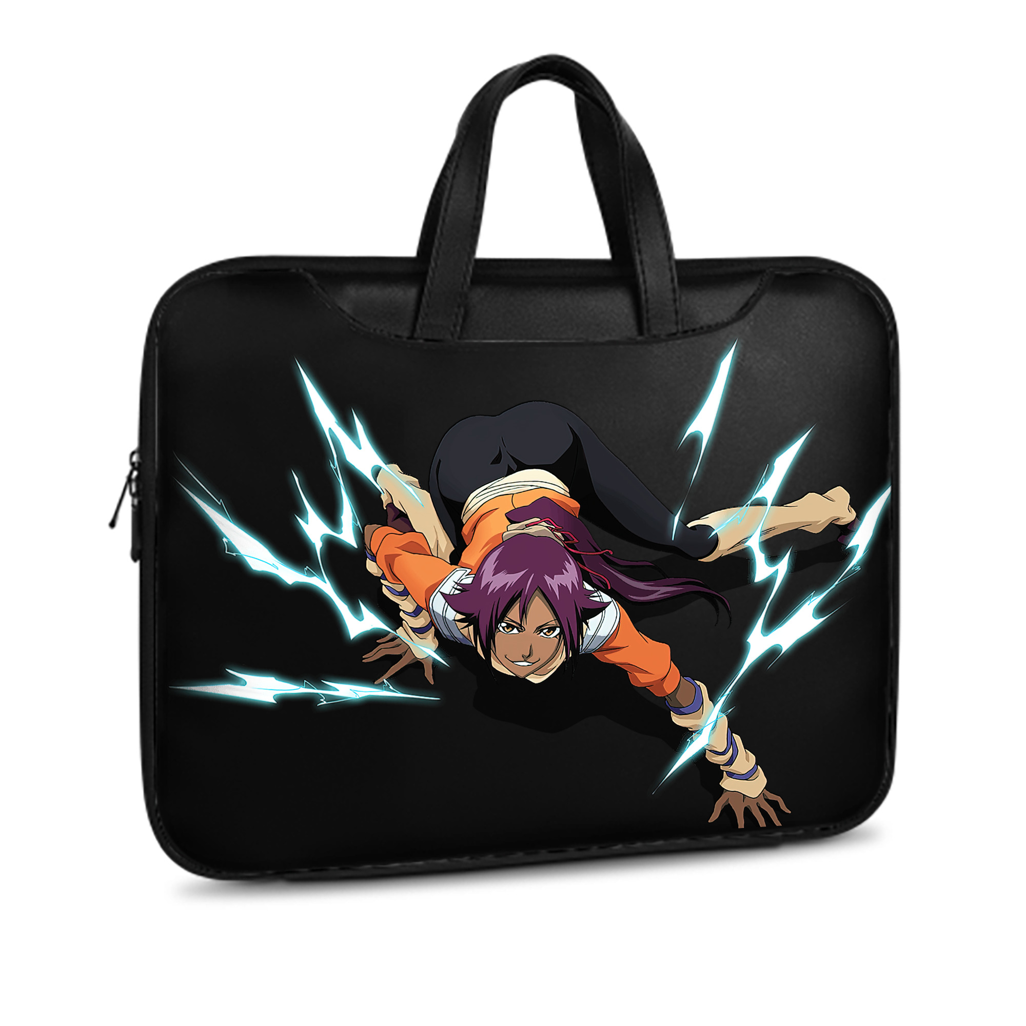 （画像用） ブリーチ 四楓院 夜一（しほういん よるいち） BLEACH Shihouin Yoruichi レザーラップトップバッグ　ノートパソコンケース
