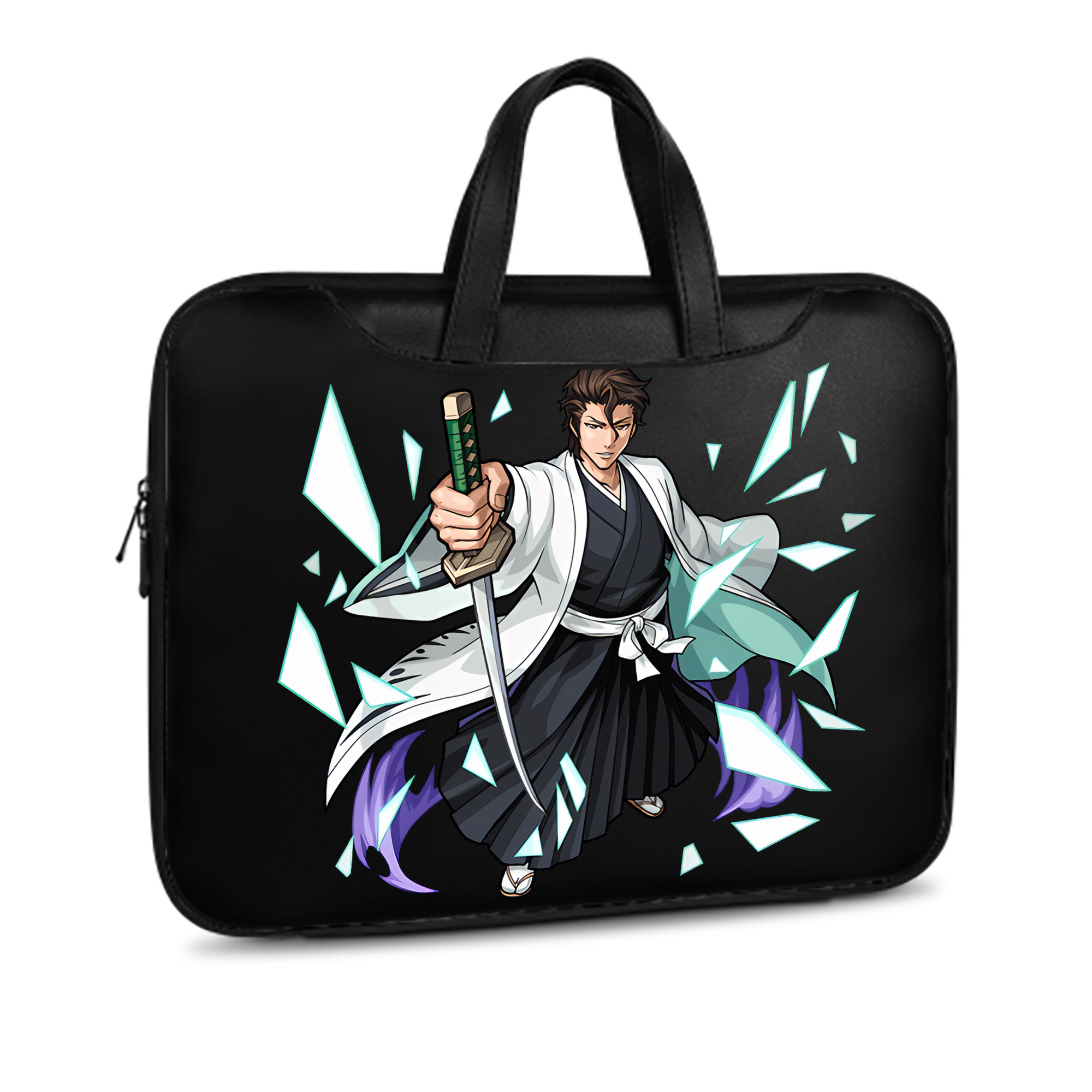 （画像用） ブリーチ 藍染 惣右介（あいぜん そうすけ） BLEACH Aizen Sousuke レザーラップトップバッグ　ノートパソコンケース