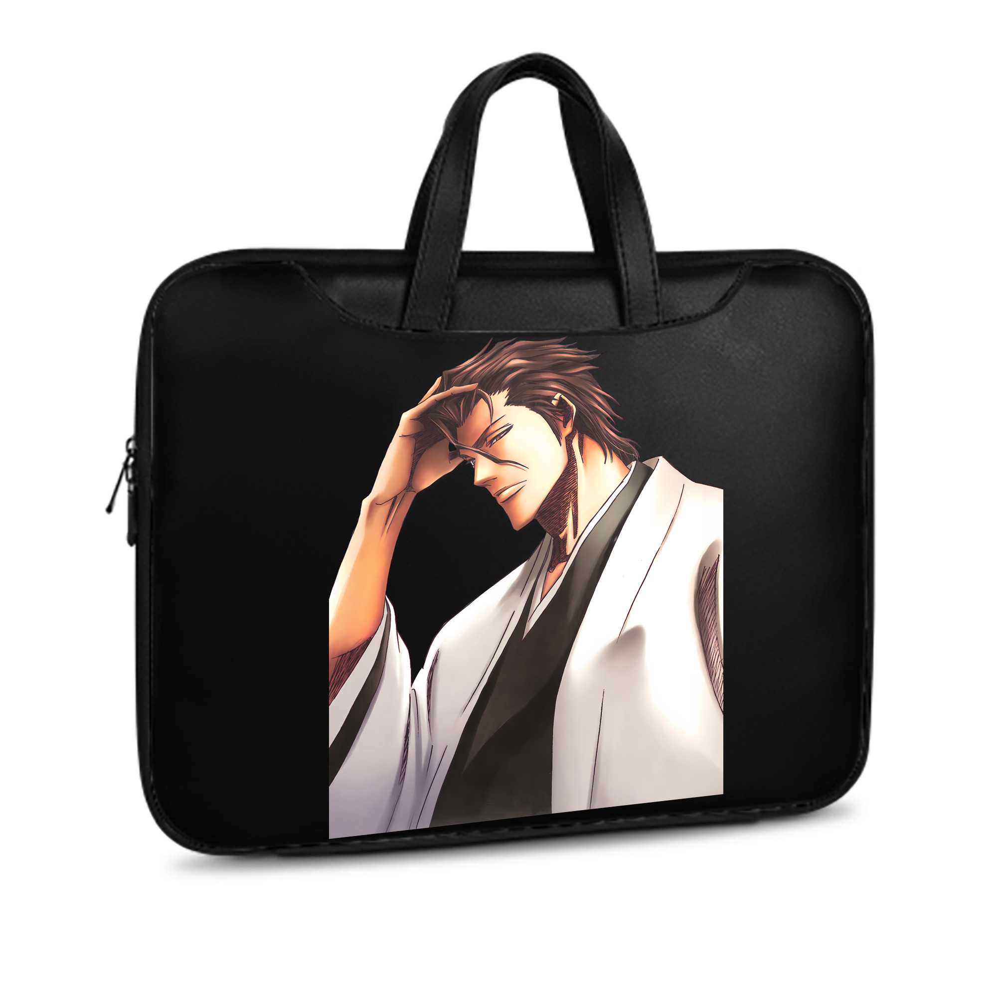 （画像用） ブリーチ 藍染 惣右介（あいぜん そうすけ） BLEACH Aizen Sousuke レザーラップトップバッグ　ノートパソコンケース