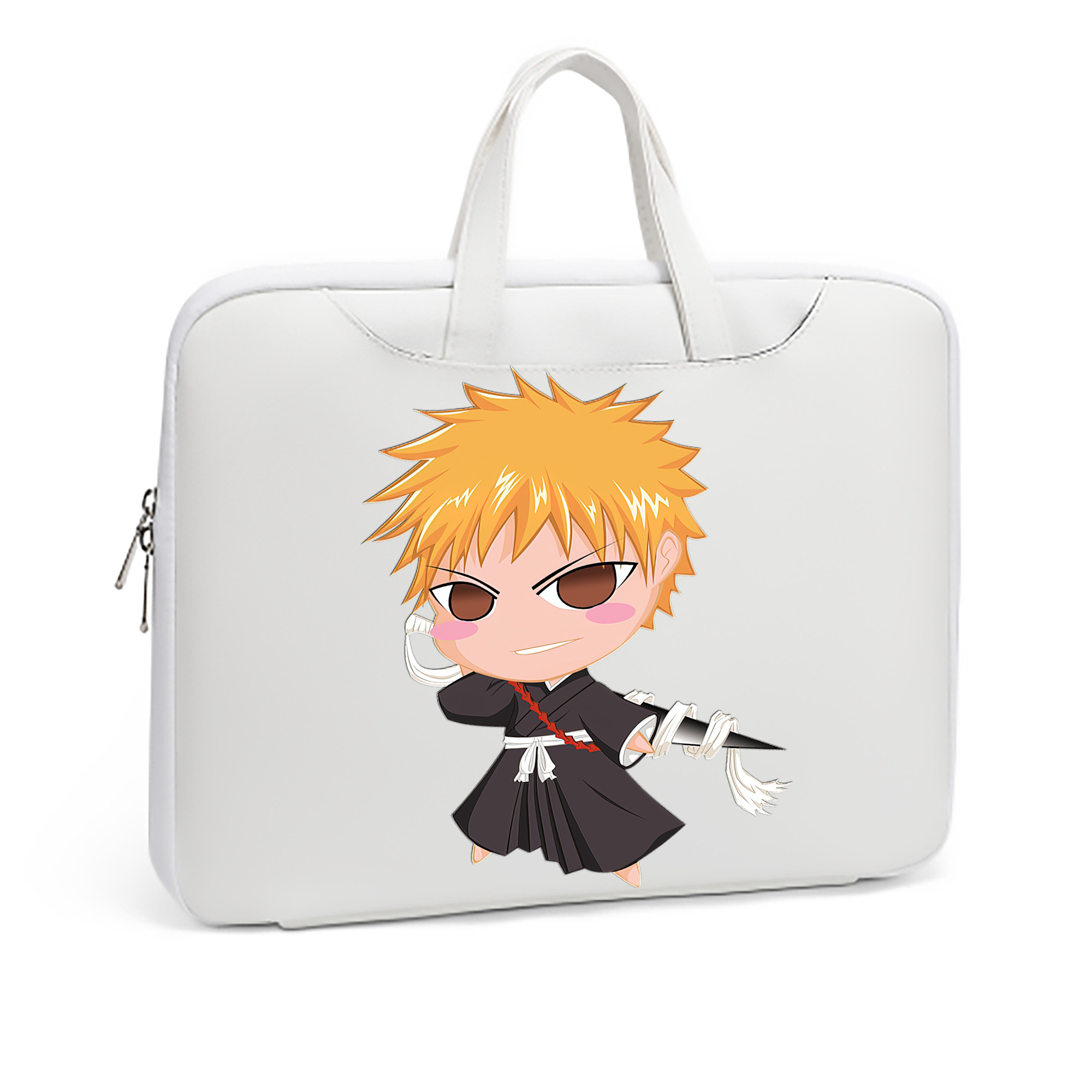（画像用） ブリーチ 黒崎一護（くろさき いちご）BLEACH Kurosaki Ichigo レザーラップトップバッグ　ノートパソコンケース