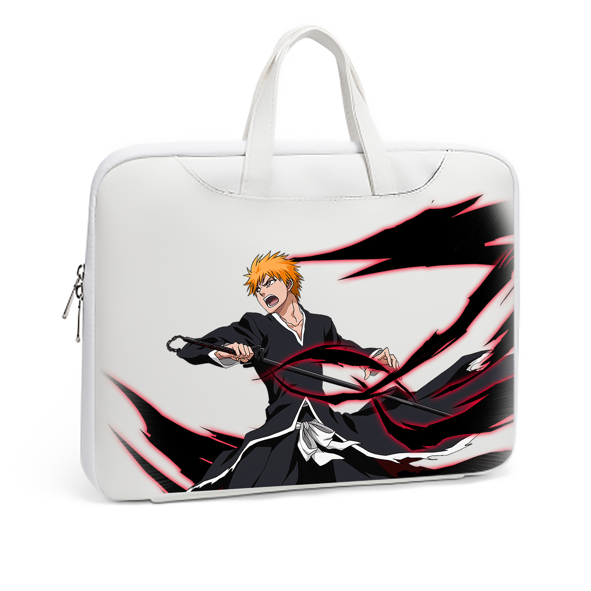 （画像用） ブリーチ 黒崎一護（くろさき いちご）BLEACH Kurosaki Ichigo レザーラップトップバッグ　ノートパソコンケース