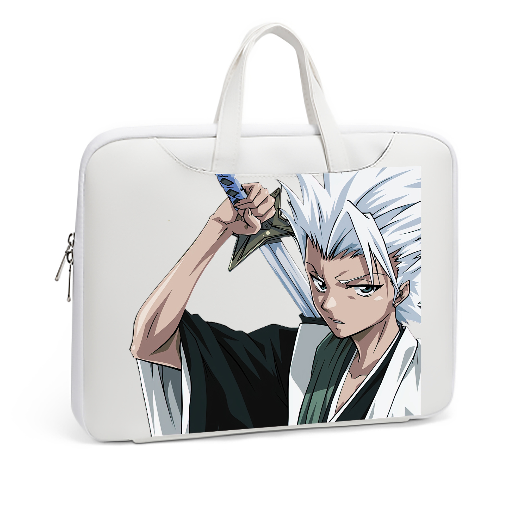 （画像用） ブリーチ 日番谷冬獅郎（ひつがや とうしろう） BLEACH Hitsugaya Toushirou レザーラップトップバッグ　ノートパソコンケース