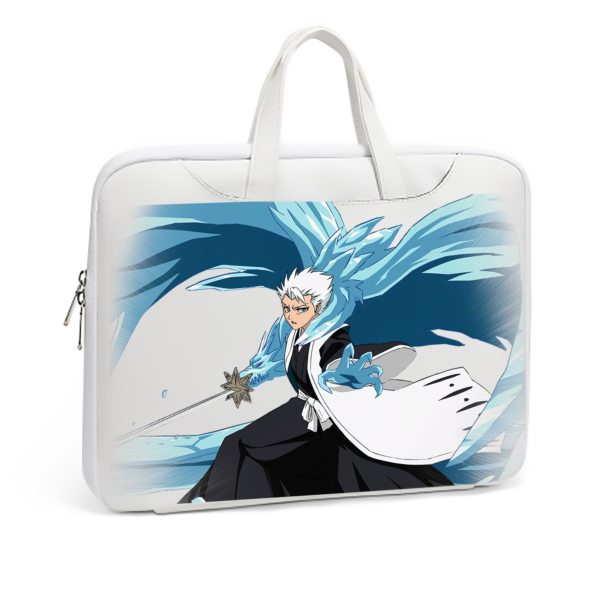 （画像用） ブリーチ 日番谷冬獅郎（ひつがや とうしろう） BLEACH Hitsugaya Toushirou レザーラップトップバッグ　ノートパソコンケース