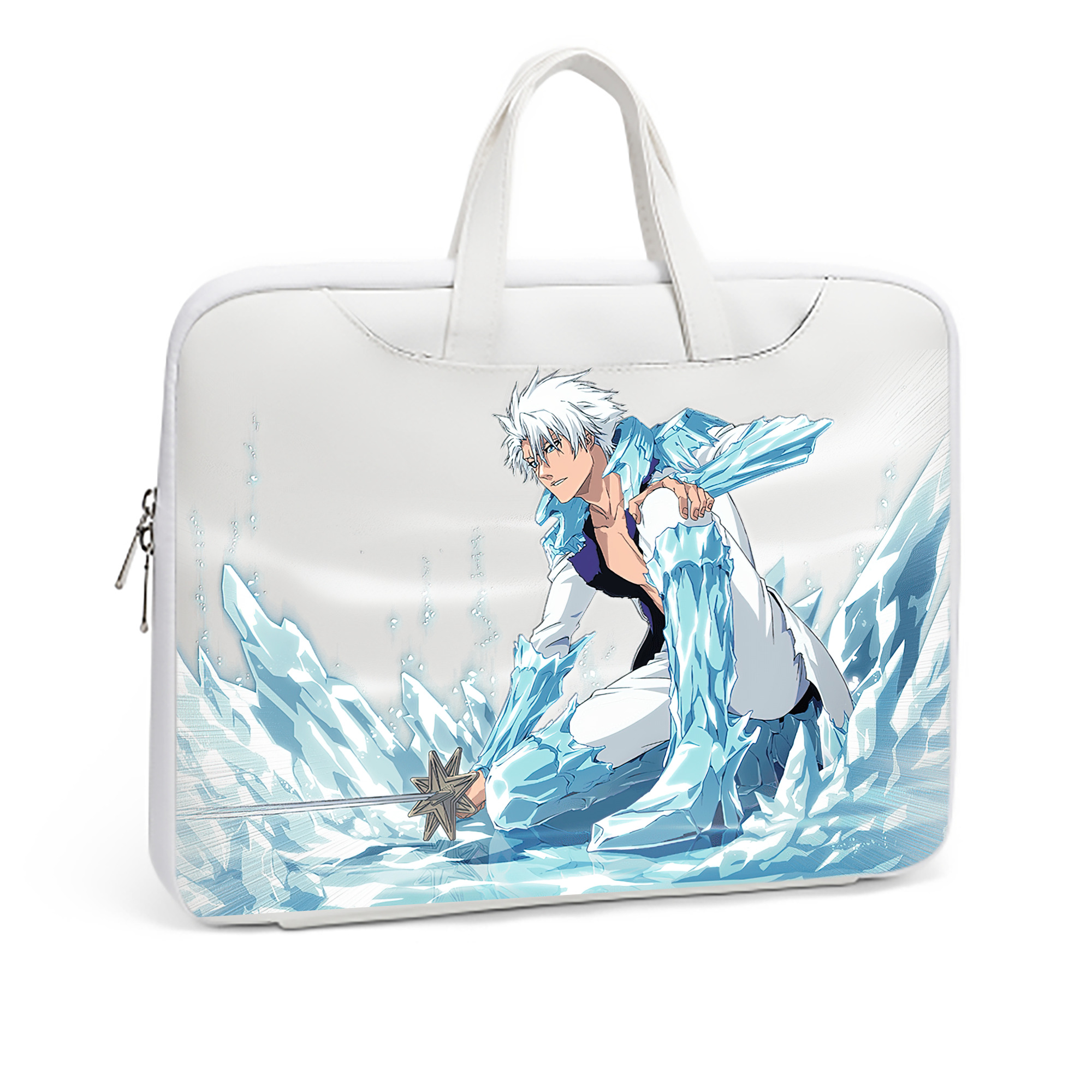 （画像用） ブリーチ 日番谷冬獅郎（ひつがや とうしろう） BLEACH Hitsugaya Toushirou レザーラップトップバッグ　ノートパソコンケース