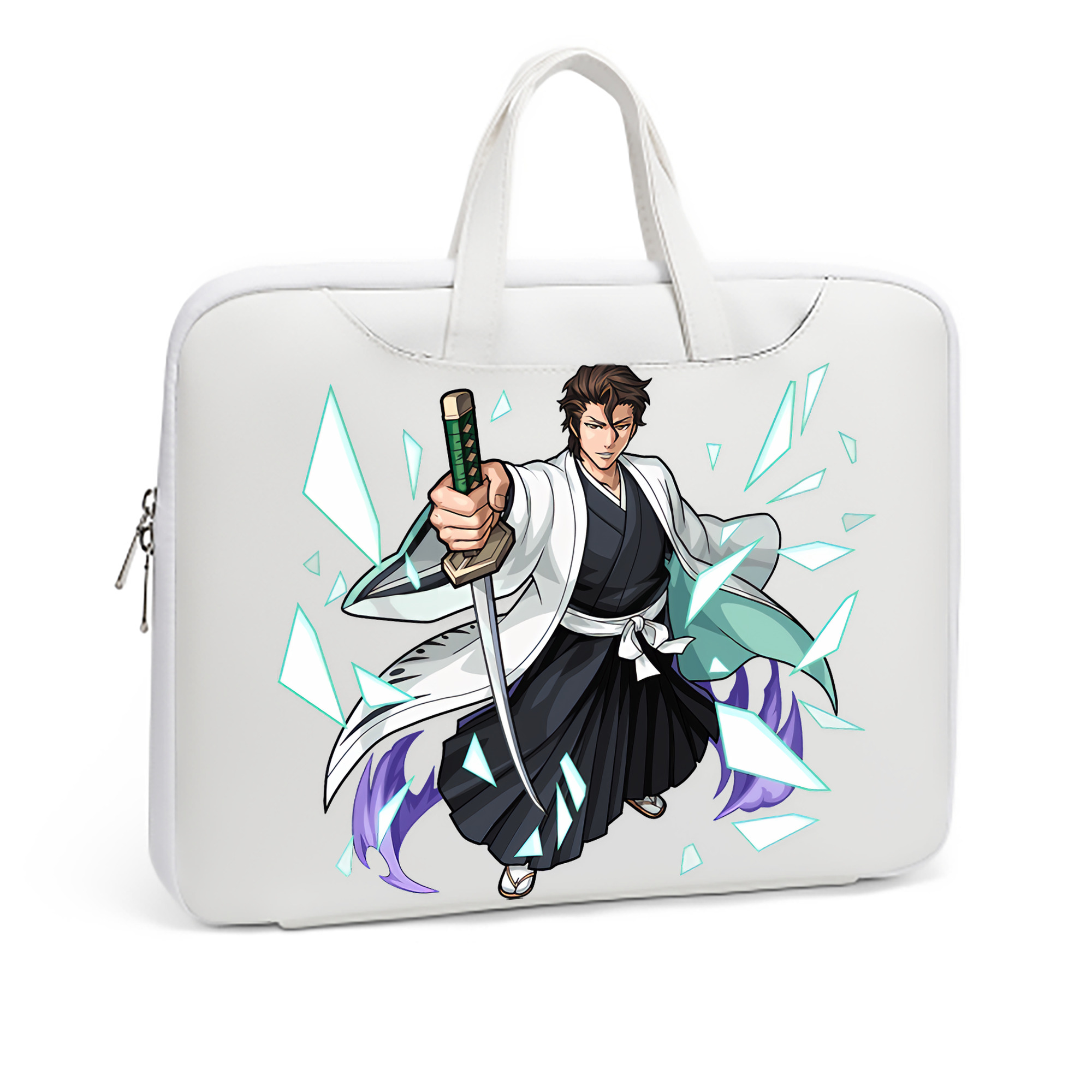 （画像用） ブリーチ 藍染 惣右介（あいぜん そうすけ） BLEACH Aizen Sousuke レザーラップトップバッグ　ノートパソコンケース