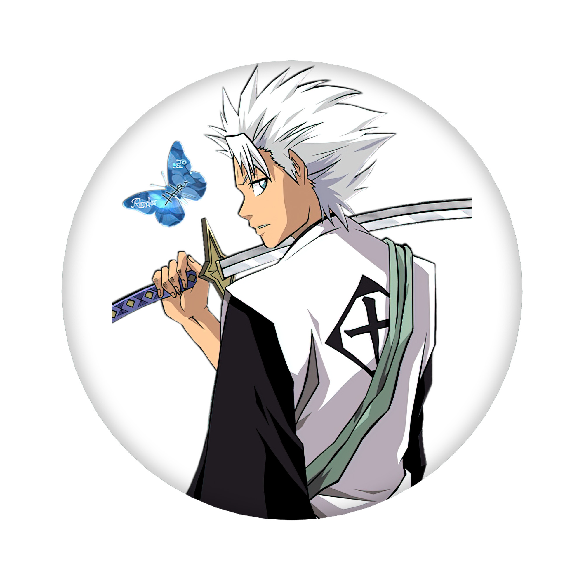 （画像用） ブリーチ 日番谷冬獅郎（ひつがや とうしろう） BLEACH Hitsugaya Toushirou 6cm 缶バッジ 複数セット