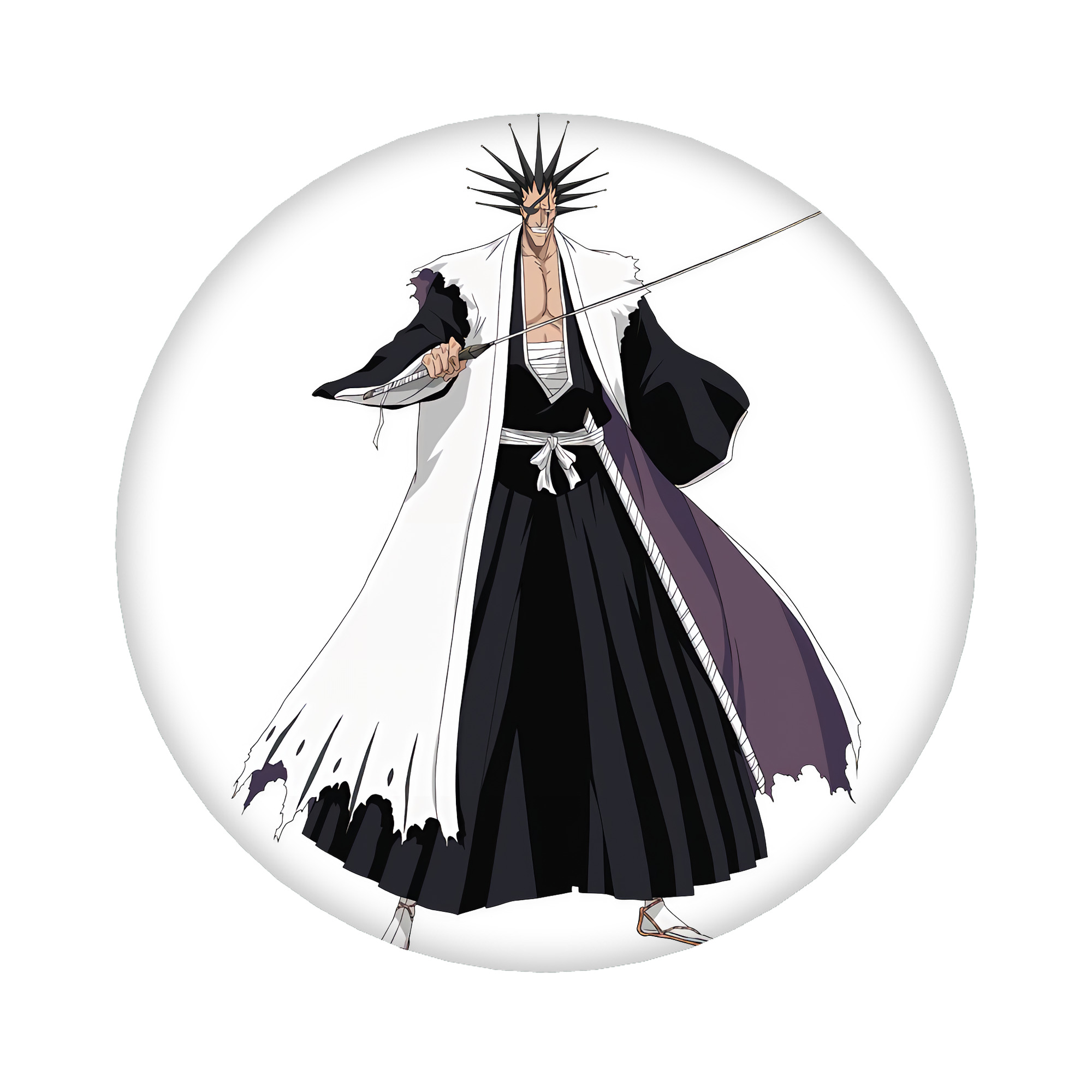 （画像用） ブリーチ ざらき けんぱち BLEACH Zaraki Kenpachi 6cm 缶バッジ 複数セット