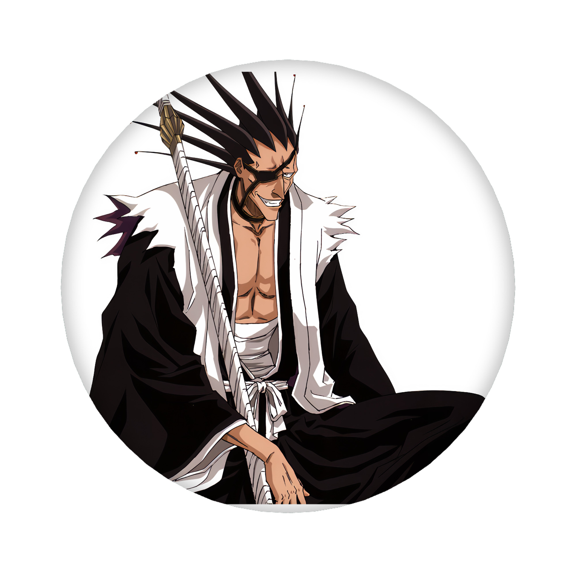 （画像用） ブリーチ ざらき けんぱち BLEACH Zaraki Kenpachi 6cm 缶バッジ 複数セット