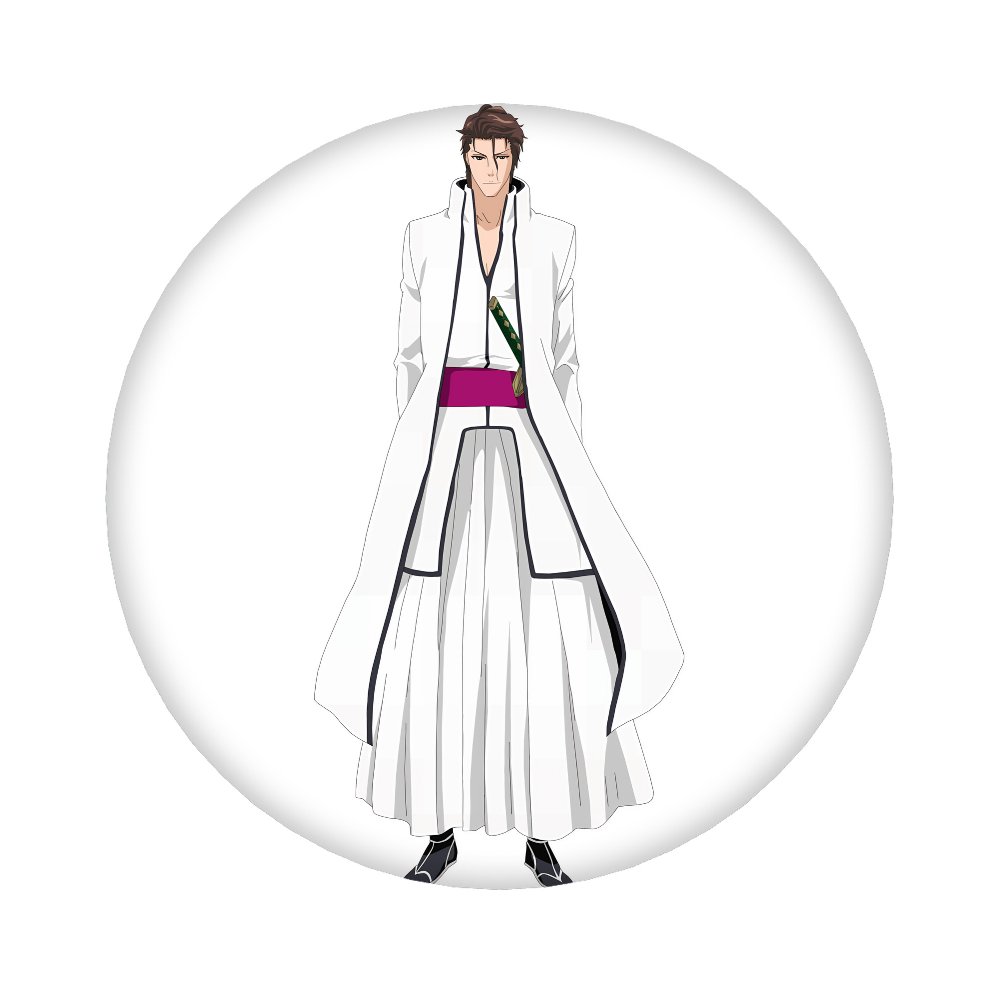 （画像用） ブリーチ 藍染 惣右介（あいぜん そうすけ） BLEACH Aizen Sousuke 6cm 缶バッジ 複数セット